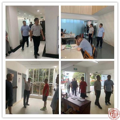学校副校长李兴贵带队开展七一前校园安全大检查